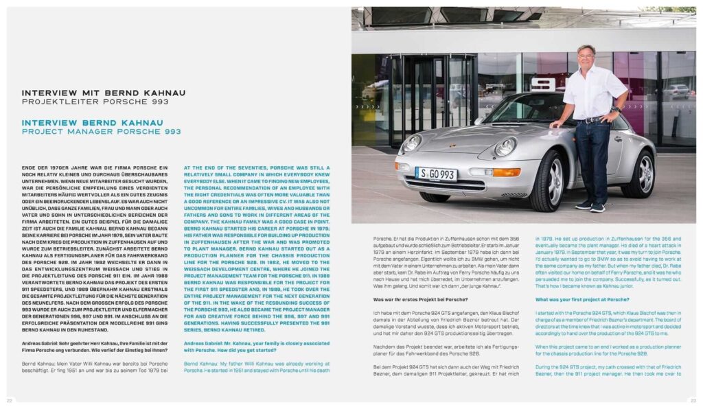 Einblick in das Buch LIMITED EDITION „Porsche 993 – 25 YEARS 1994 – 2019“: Interview mit Bernd Kahnau